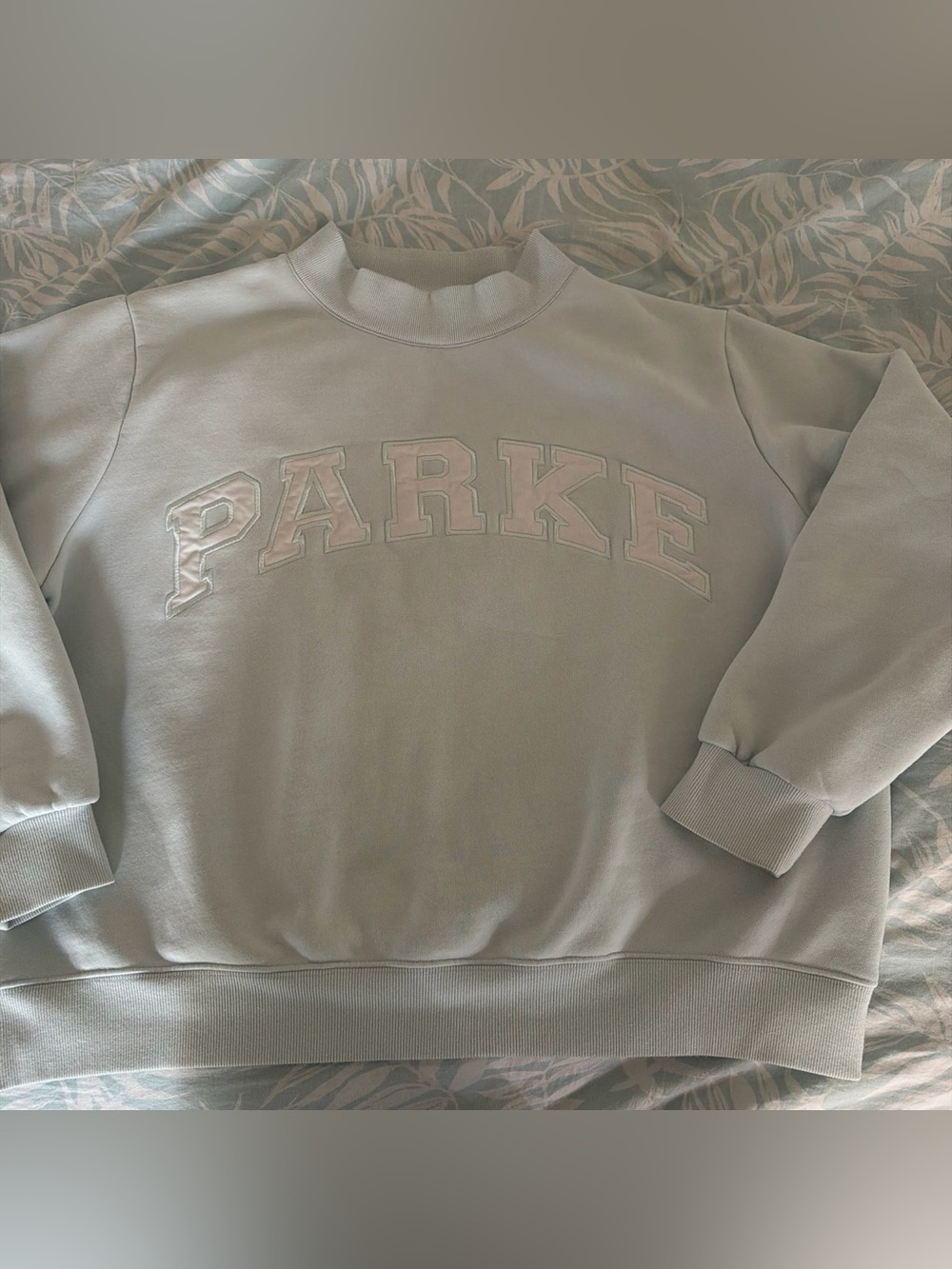 Parke bridal collection pale blue mockneck